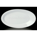 9" 11" plain white oval plate